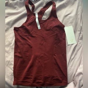red/maroon Lululemon reveal racerback tank top!